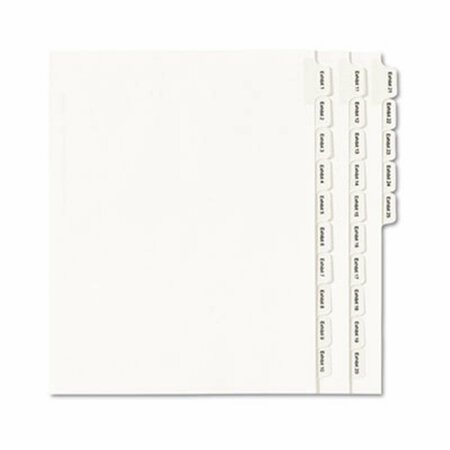 WORKSTATIONPRO Allstate-Style Legal Side Tab Dividers  25-Tab  1-25  Letter  White  25-Set TH619748
